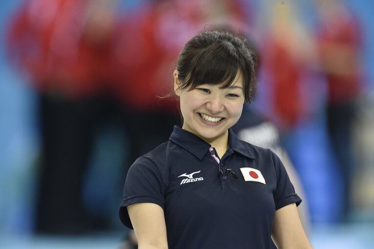 【カーリング女子レア写真】2014年ソチ五輪の吉田知那美（写真は右に続きます）  ©Naoya Sanuki/JMPA
