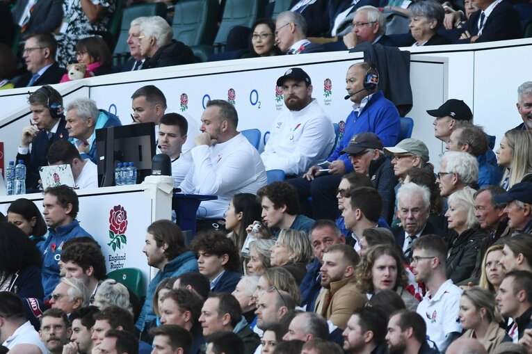 スタンドから指示を送るエディー・ジョーンズ　©︎Itaru Chiba