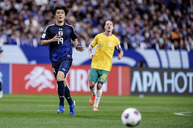 W杯最終予選オーストラリア戦の小川　©Kiichi Matsumoto