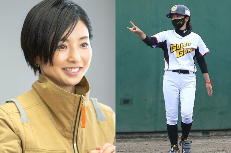 今年6月に出産、育児と並行しながら監督業も続けている片岡安祐美さん ／ photograph by Asami Enomoto/球団提供