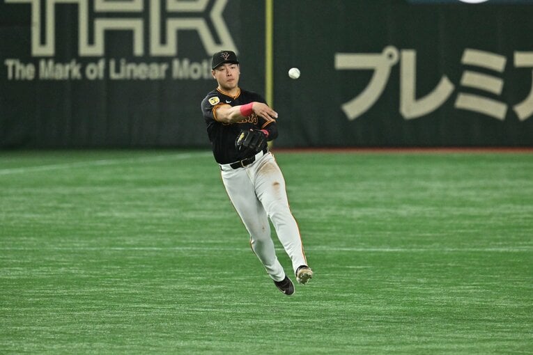 巨人時代の岡本　©Hideki Sugiyama
