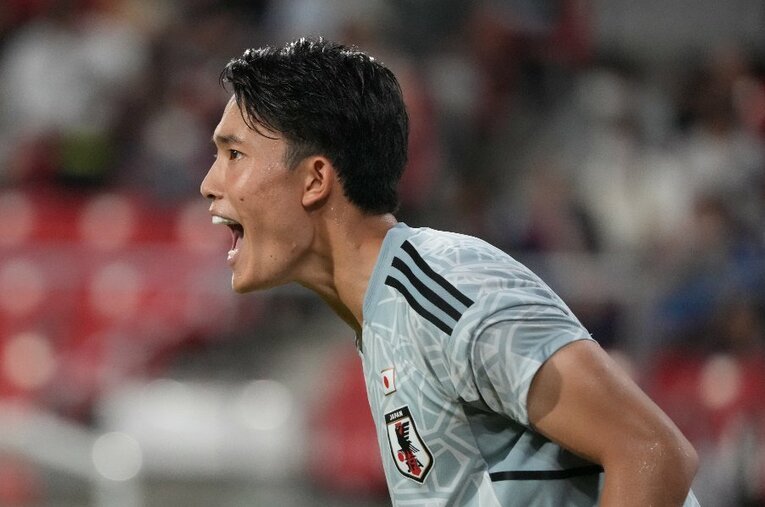 2022年7月27日、E-1選手権の韓国戦でA代表デビューを飾った谷晃生。9月の欧州遠征でもメンバー入りしたが、カタールW杯は選外となった ／ photograph by Etsuo Hara/Getty Images