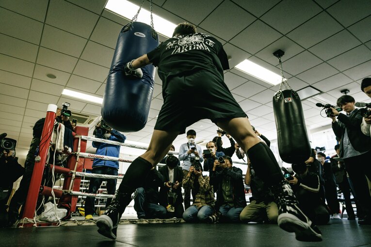 井上尚弥の公開練習　©Kiichi Matsumoto