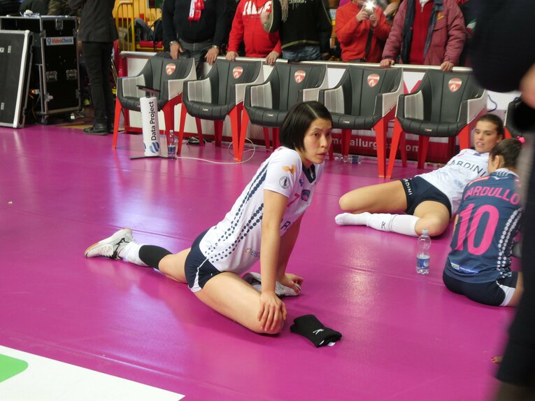 2018/19シーズン、ラルディーニ・フィロットラーノに期限付き移籍した岩崎こよみ（当時・冨永）　©︎Noriko Yonemushi