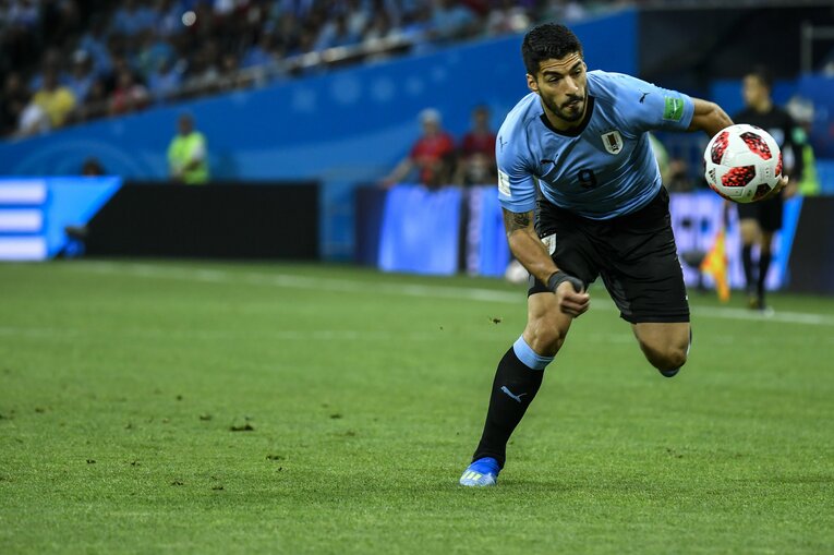 ロシアW杯でのスアレス　©Takuya Sugiyama/JMPA