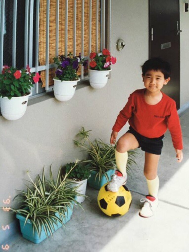 幼少期の川村怜選手（本人提供）