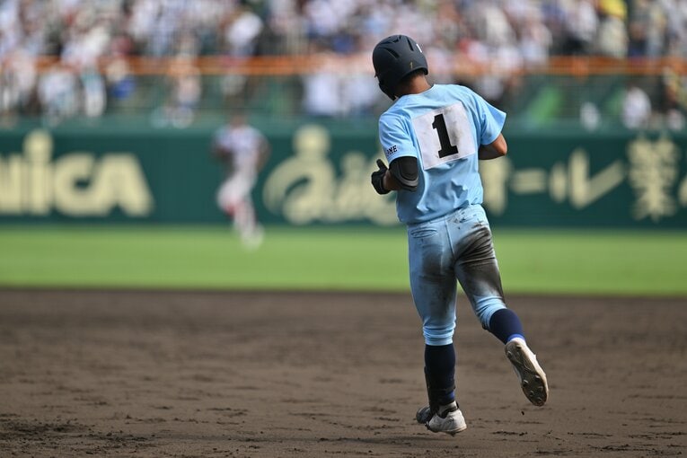 【準決勝・対下関国際戦】山田の最後の打席　©Hideki Sugiyama