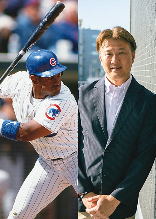 メジャー歴代9位となる通算609本塁打のソーサ（左）とは2打数0安打
