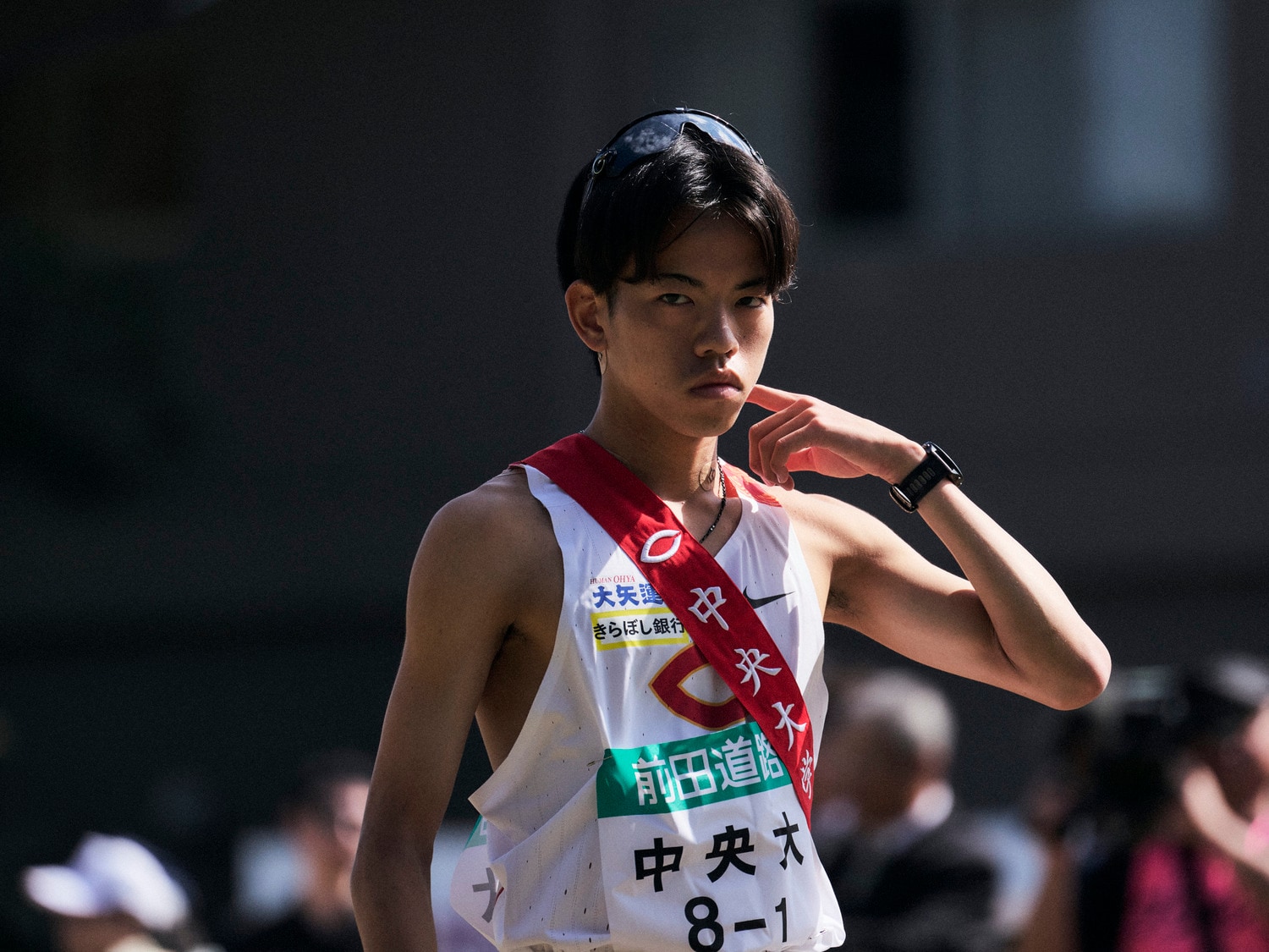 1区を務めた優勝候補の筆頭・中大の岡田は会心の区間賞だったが… ©Yuki Suenaga