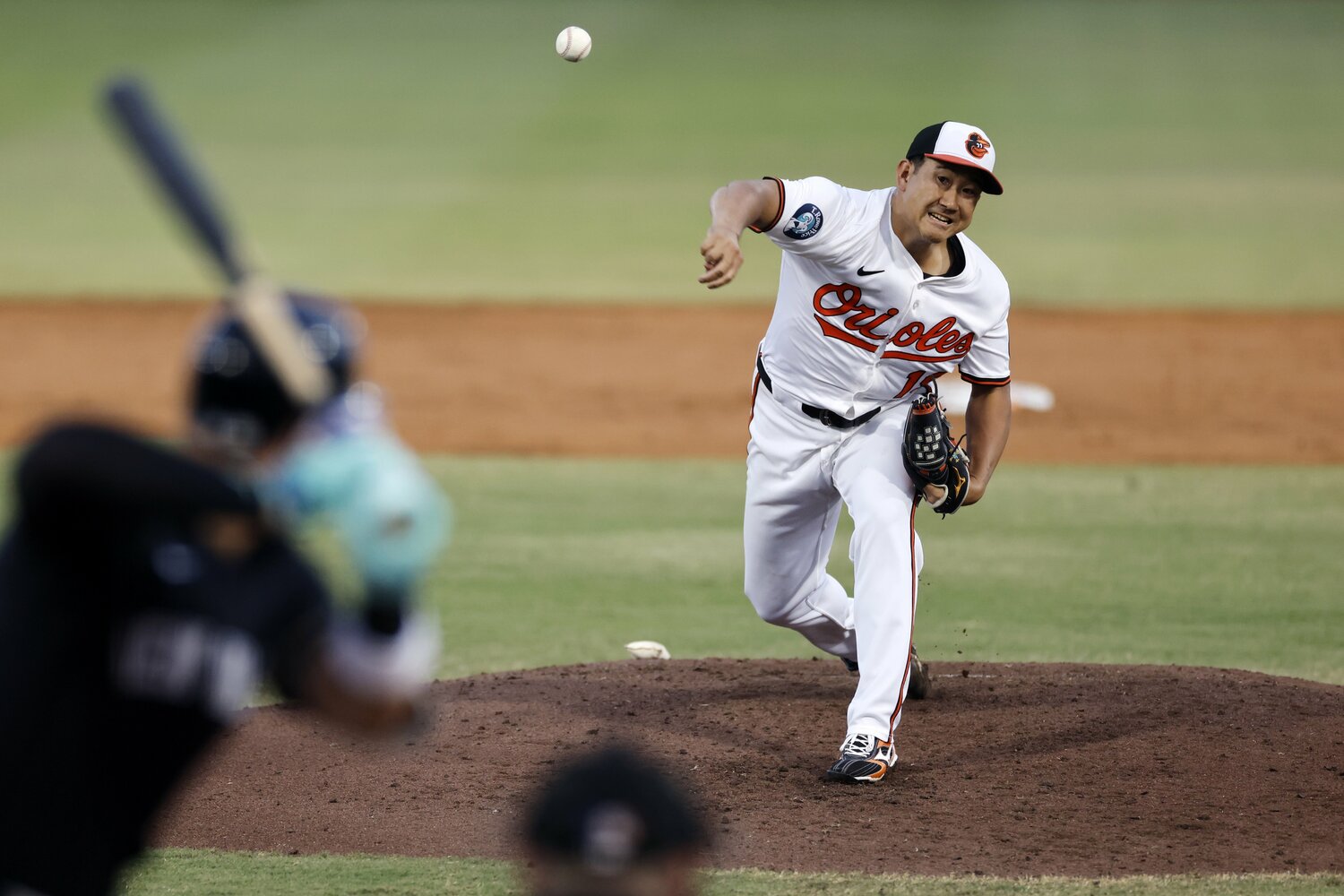 ヤンキースの主砲、アーロン・ジャッジから空振り三振を奪う菅野智之　©︎Joe Robbins/Icon Sportswire via Getty Images