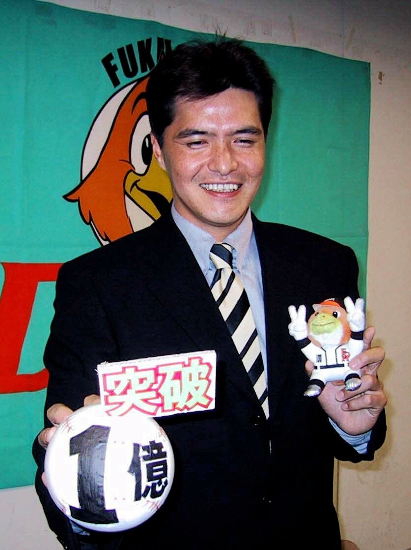 2001年オフ、年俸1億円を突破した田之上慶三郎 ©JIJI PRESS