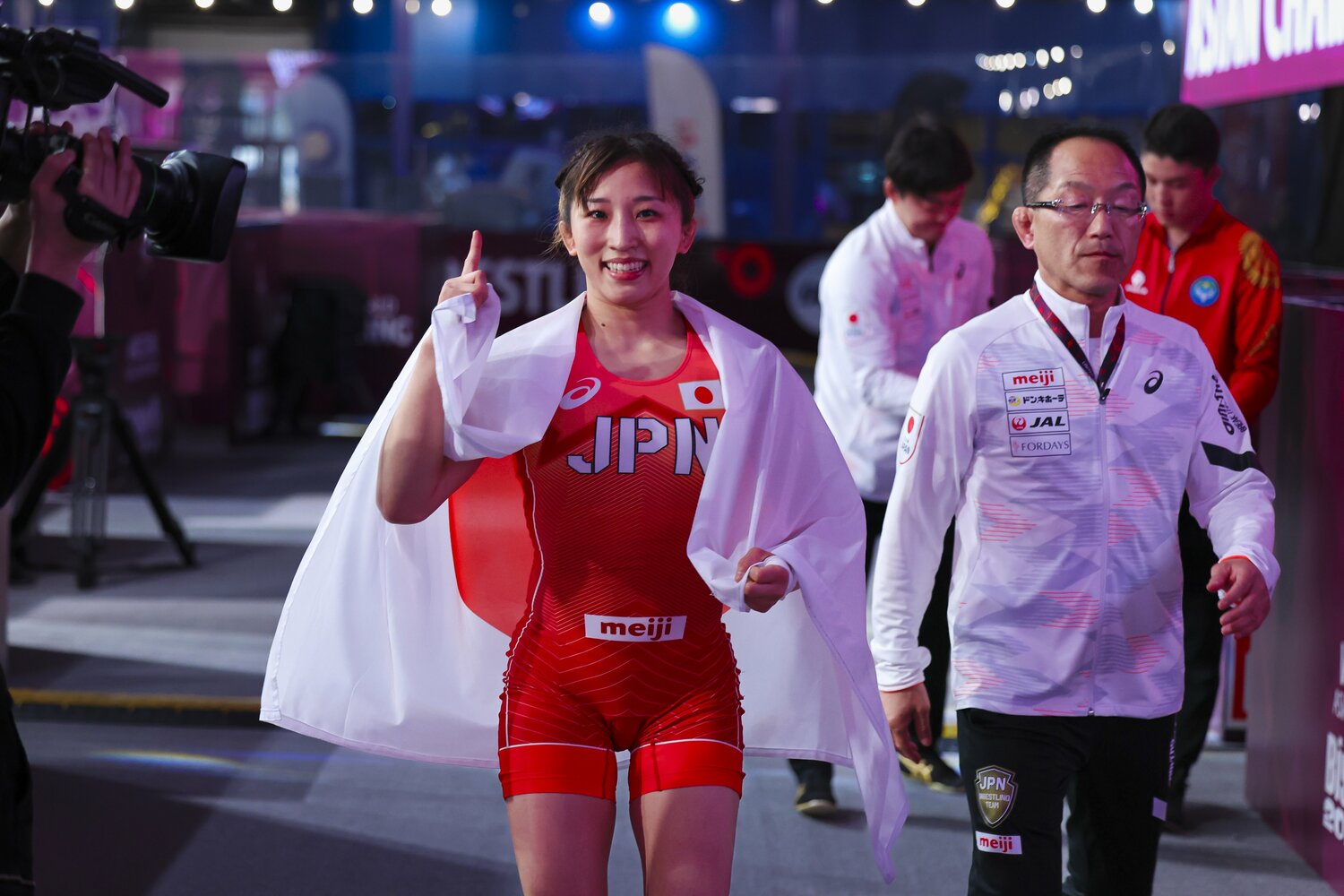 2024年4月のアジア選手権。須崎優衣は国際大会で無敵を誇っていた　©Getty Images