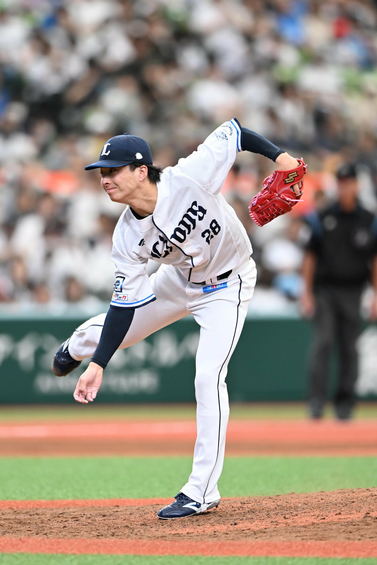 力投する森脇（2023年）　©︎JIJI PRESS