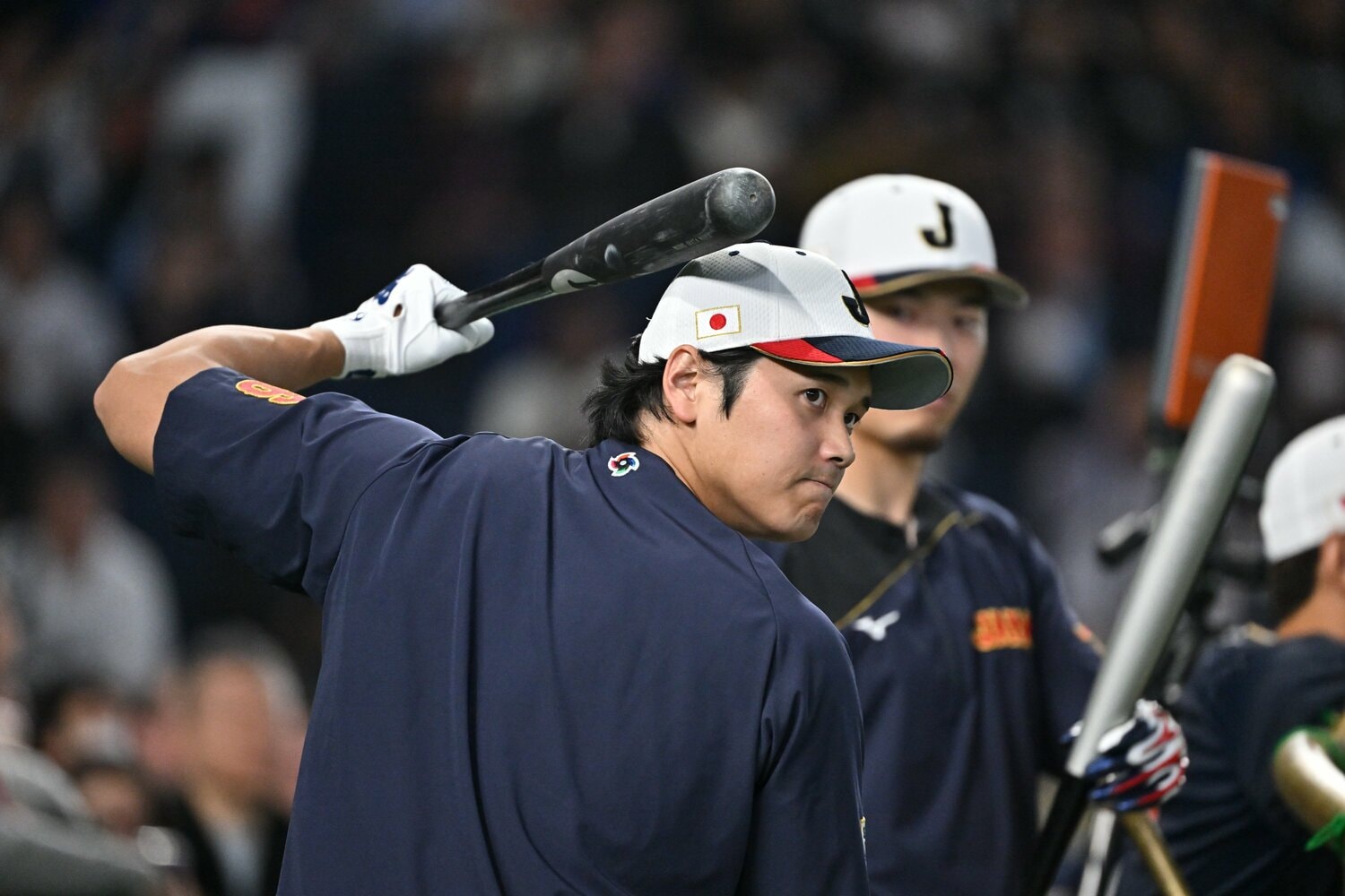 台湾戦前の打撃練習　©Hideki Sugiyama