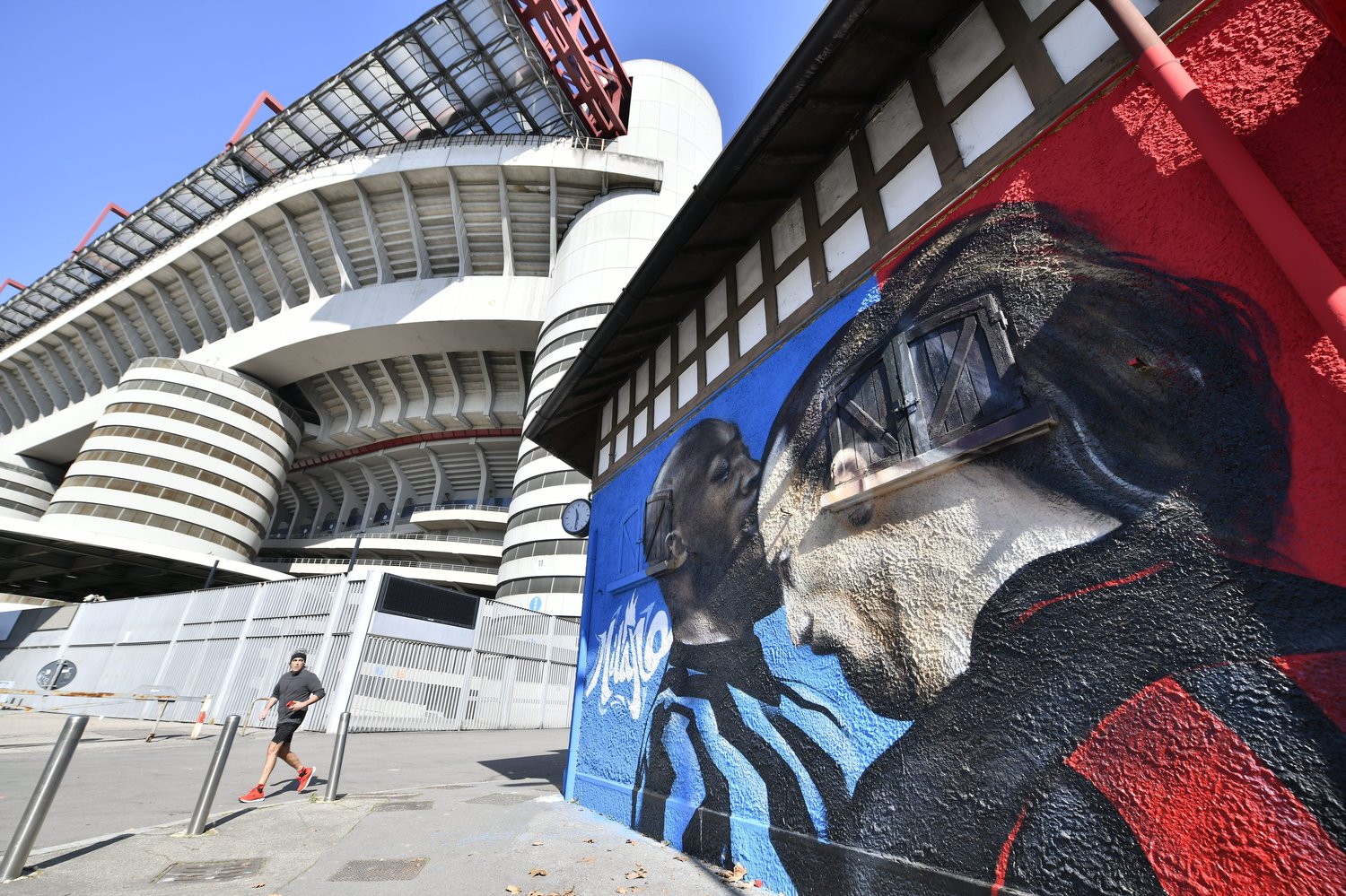 あまりのド迫力だったゆえ、サンシーロ（ジュゼッペ・メアッツァ）近くの壁画となった　©Getty Images