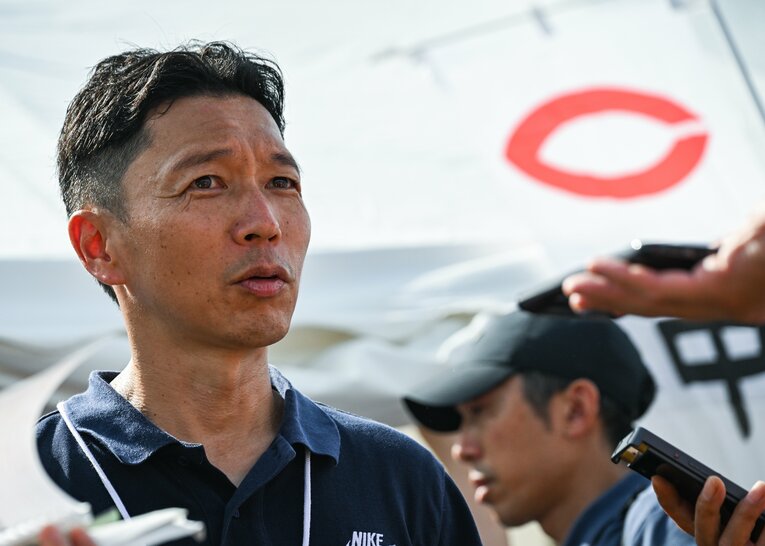 予選会は6位通過だった中大の藤原監督。全日本でもいまひとつの結果だったこともあり、前評判は高くなかった　©Nanae Suzuki