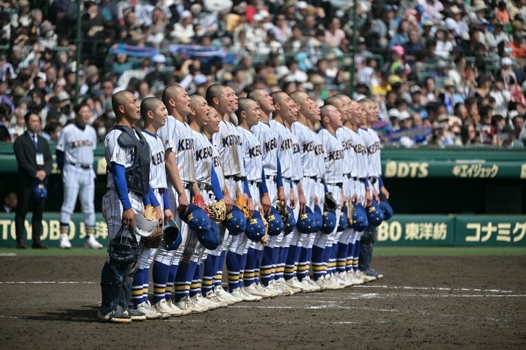 【2024年撮影】どこか昭和の香り漂う健大高崎…五厘刈りは「チームで統一」　©Hideki Sugiyama