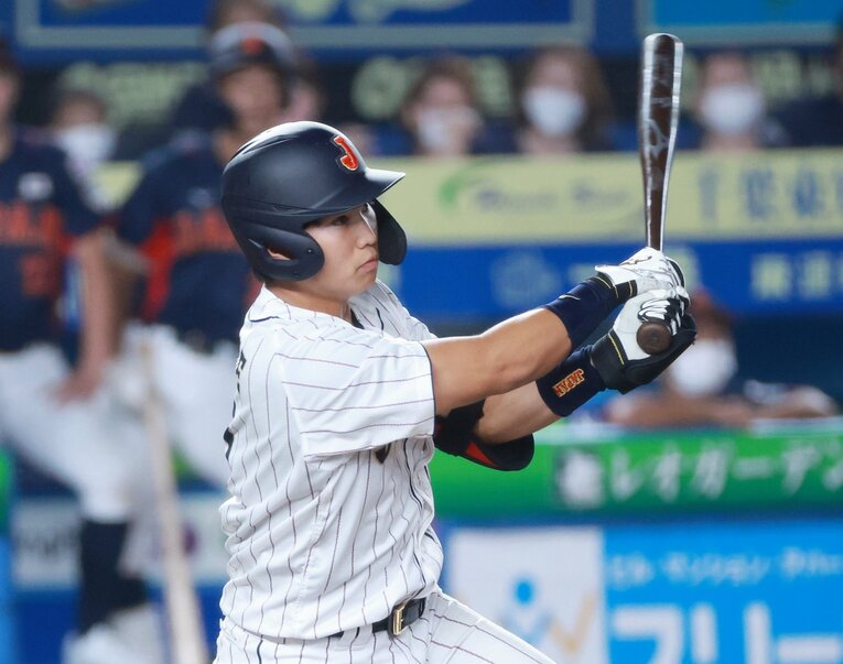 【ドラ1候補・大学生編5】廣瀬隆太・二塁手・慶応義塾大（慶応高）・182cm91kg・右投右打　©JIJI PRESS