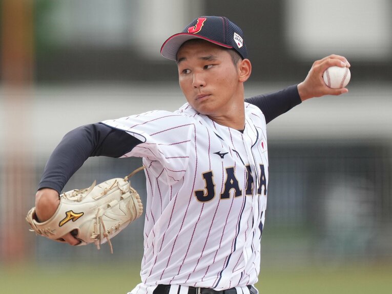 ドラフト目玉ベスト3 外野手編【2】山形中央高・武田陸玖（175cm77kg・左投左打） ©JIJI PRESS
