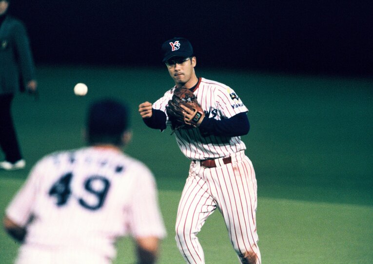 現役時代のヤクルト土橋勝征　©︎Koji Asakura