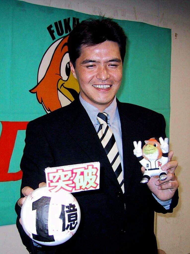 2001年オフ、年俸1億円を突破した田之上慶三郎 ©JIJI PRESS