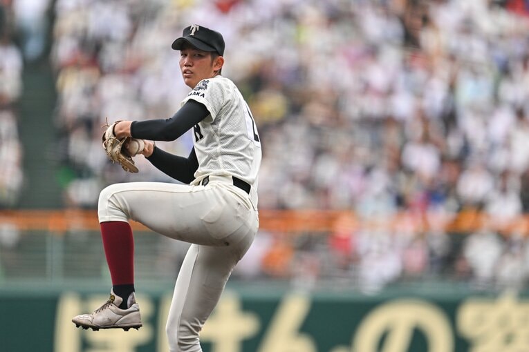 2年前の夏の甲子園ではエースナンバーを背負ってチームを率いた　©Nanae Suzuki