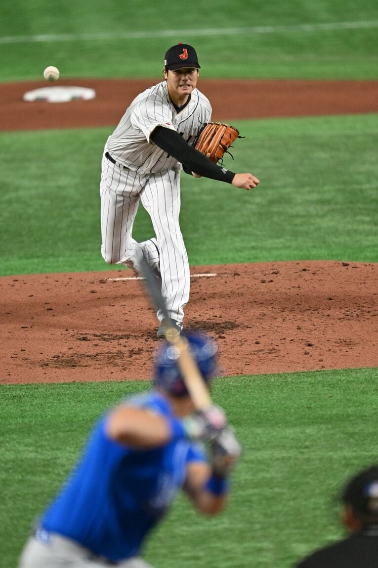 大谷翔平は各球種を使って相手打者に挑んでいくが……　©Naoya Sanuki