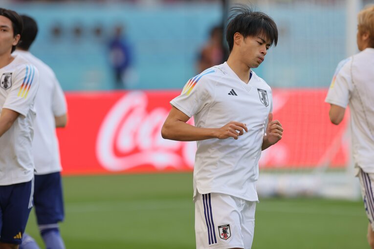 ドイツ戦の三笘　©JMPA