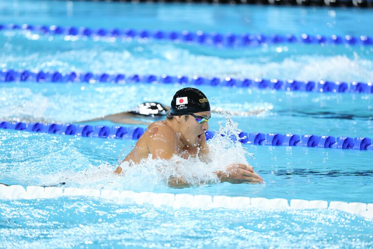 400ｍ個人メドレーで7位に入った瀬戸。序盤は王者・マルシャンを猛追するなど200ｍに期待を抱かせる泳ぎだった　©Ryosuke Menju/JMPA