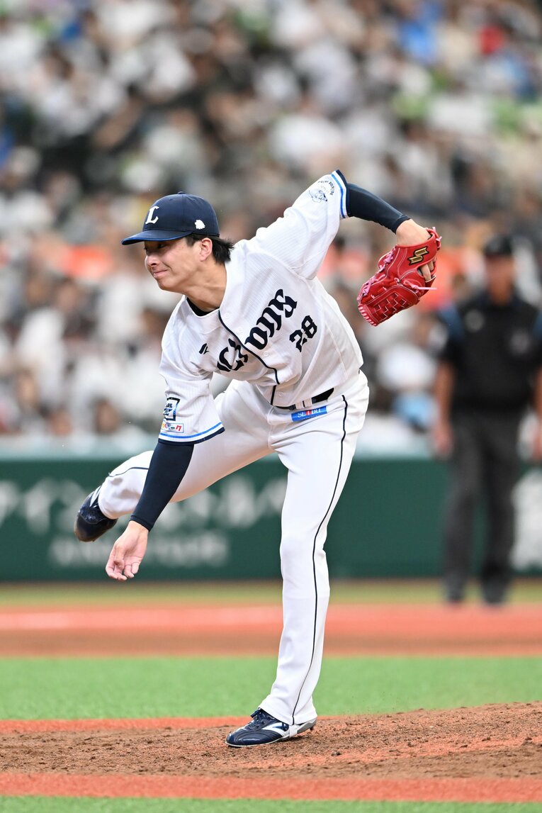 力投する森脇（2023年）　©︎JIJI PRESS