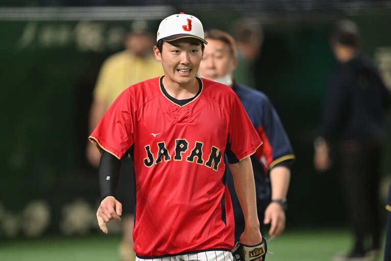 元気そうな姿を見せる源田　©︎Naoya Sanuki