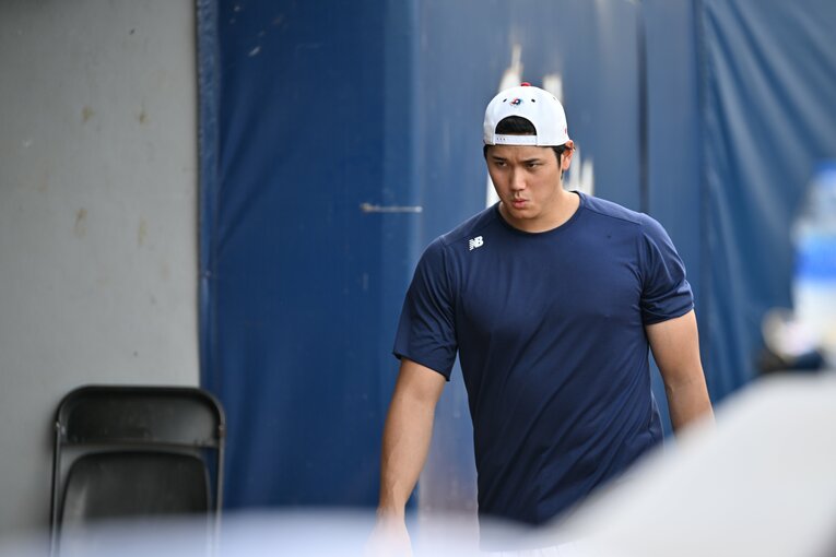 練習着になるとムッキムキな肉体があらわに　©︎Naoya Sanuki