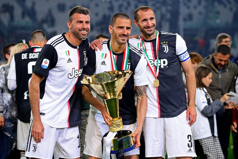 （左から）バルザーリ、ボヌッチ、キエッリーニの「BBCトリオ」 ©Getty Images