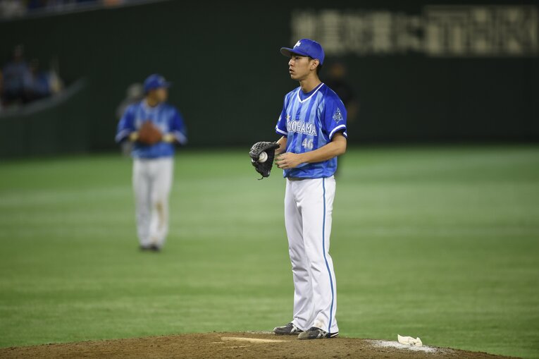 トミー・ジョン手術から復帰を果たし、今季は既に40試合以上に登板している田中　©Hiideki Sugiyama