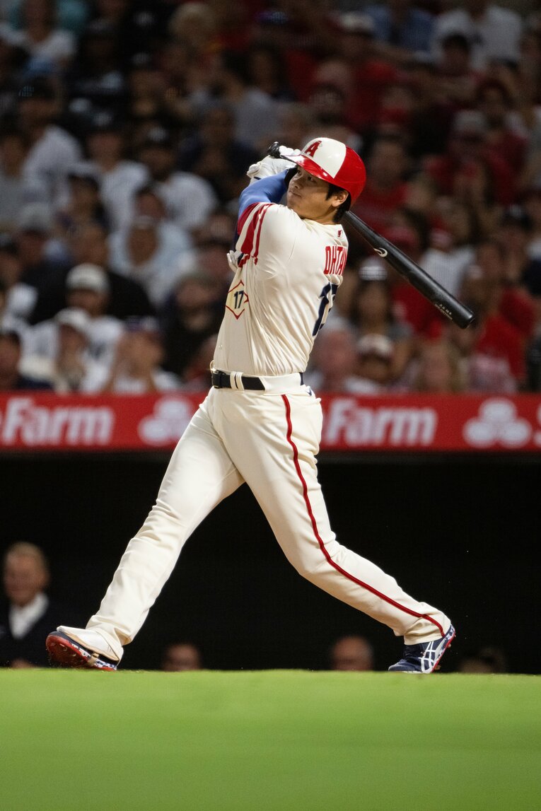 8月31日のヤンキース戦。コールから放った30号3ランの連続写真（11枚目／全11枚）©Nanae Suzuki