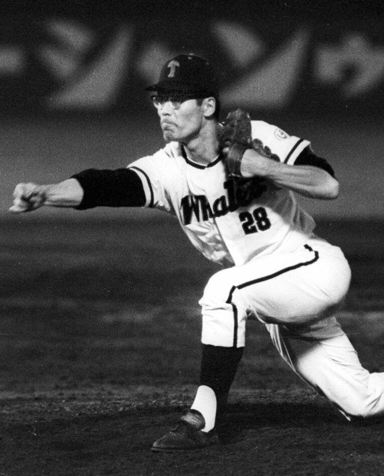 新治伸治。1965年に大洋ホエールズ入り、東大野球部初のNPB選手となった　©Sankei Shimbun