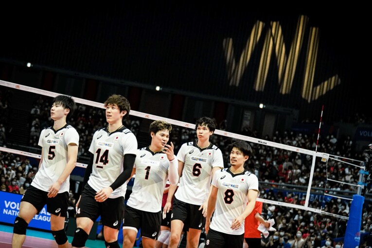 ネーションズリーグ・カナダ戦　©︎FIVB