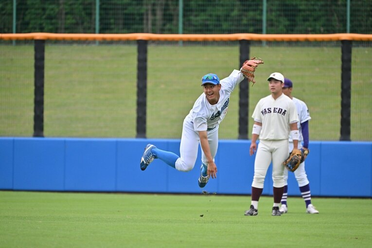昨年６月の侍ジャパン大学代表合宿で　青学大の西川史礁　©︎Hideki Sugiyama
