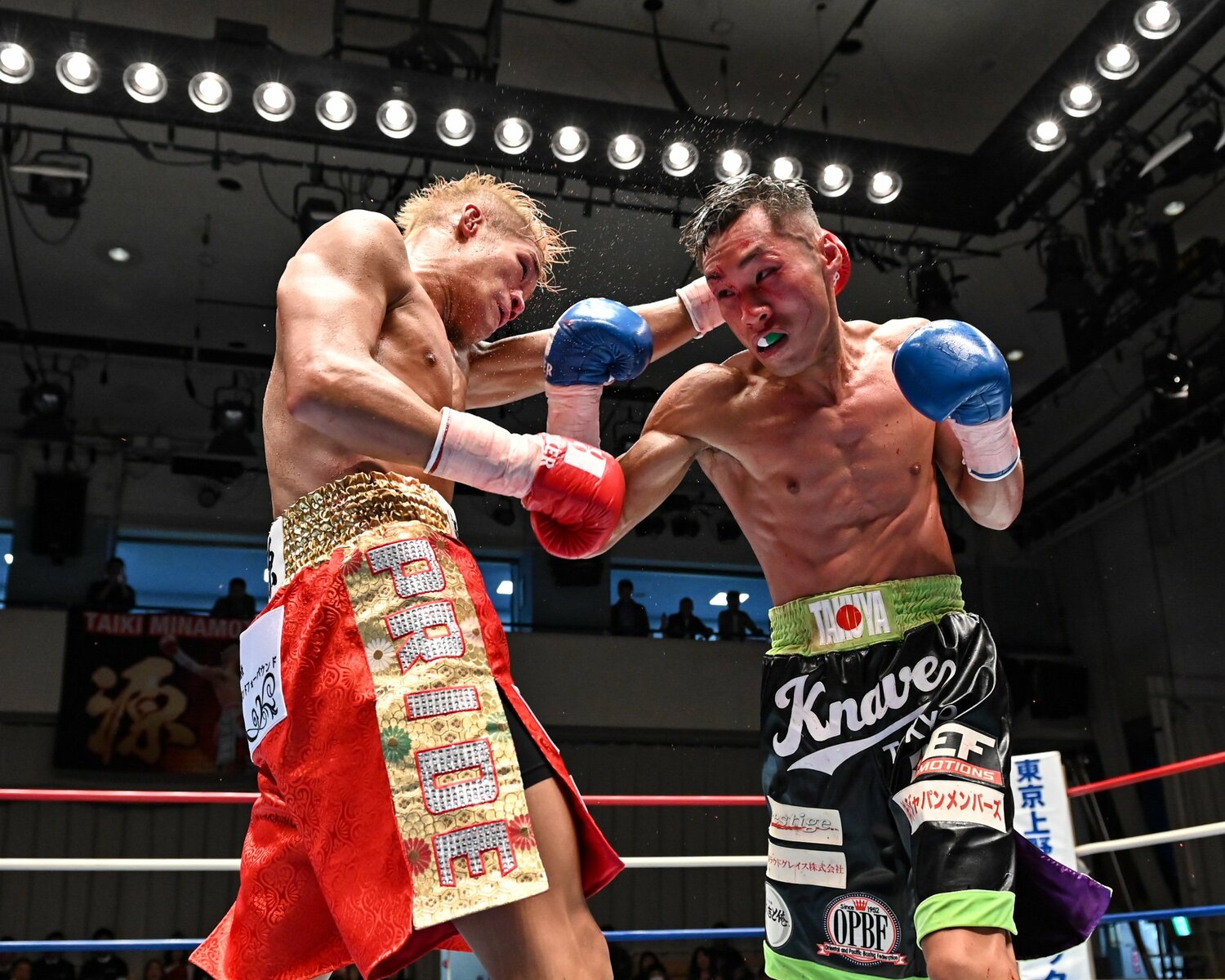 泥臭いボクシングが身上の渡邉卓也。写真は2019年11月9日、源大輝との日本スーパーフェザー級挑戦者決定戦　©Hiroaki Finito Yamaguchi