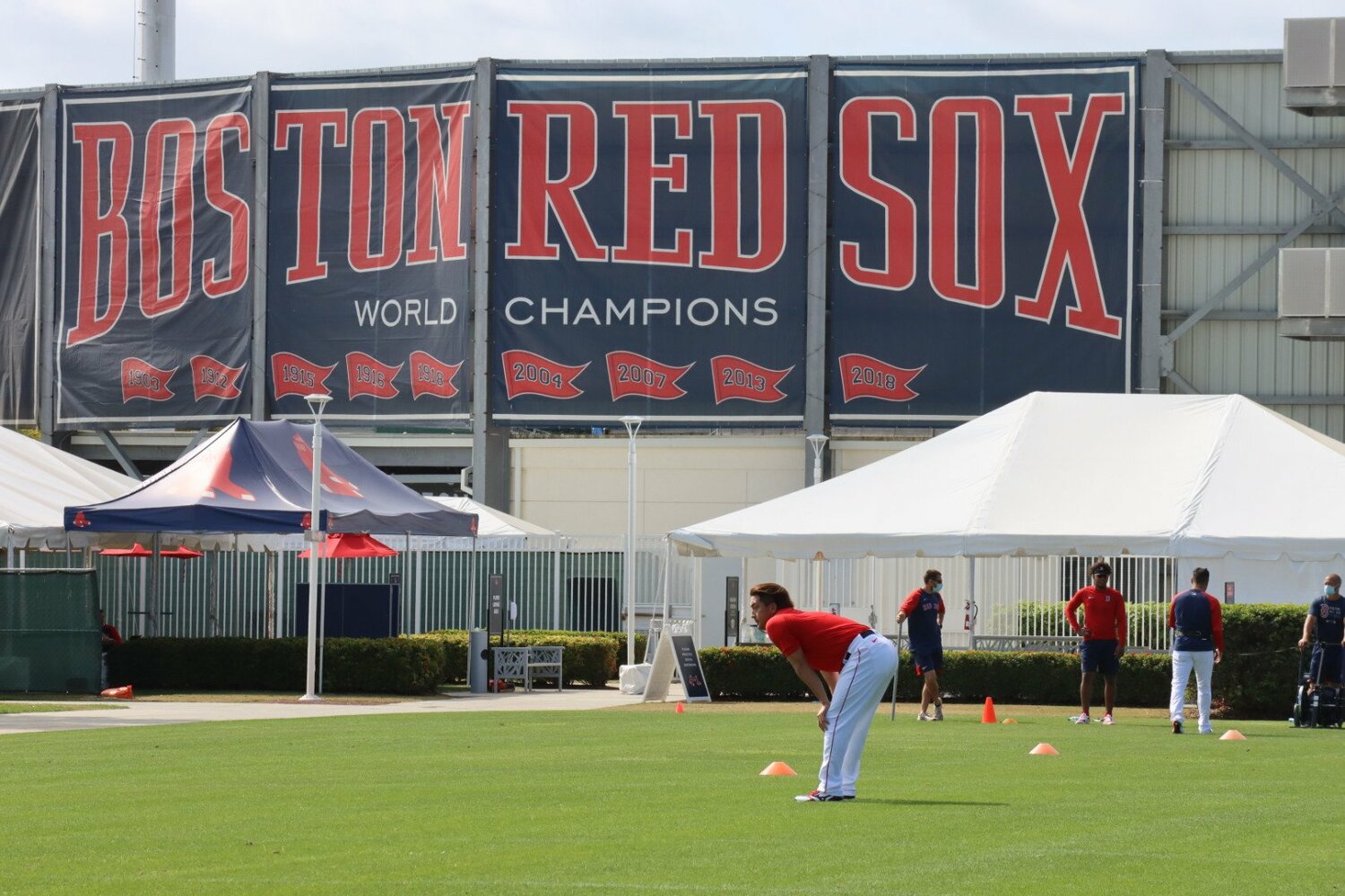 レッドソックス時代、調整する澤村　©Yuki Yamada　