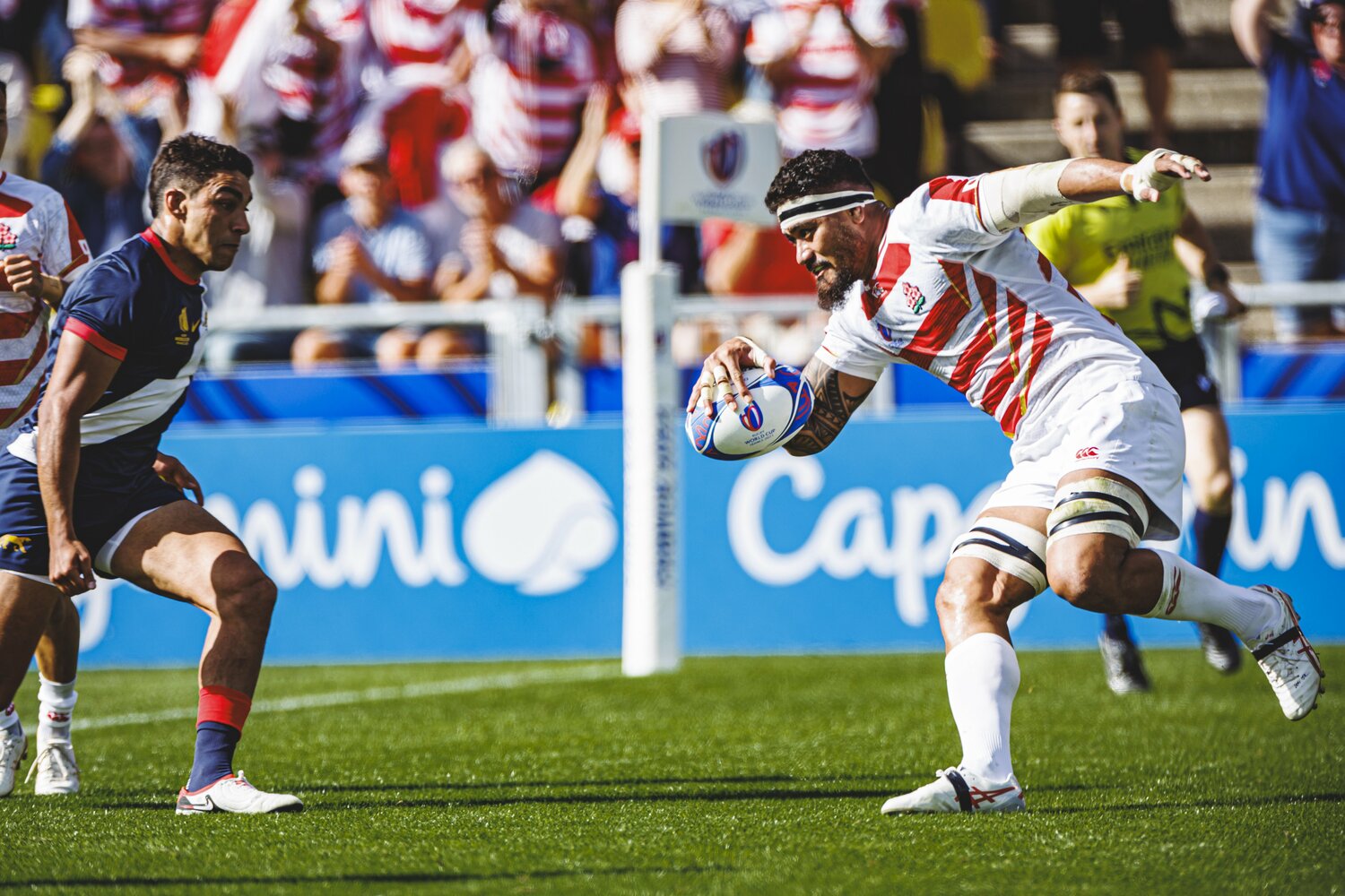 アルゼンチン戦の前半16分にトライを奪ったLOファカタバ　©︎Kiichi Matsumoto