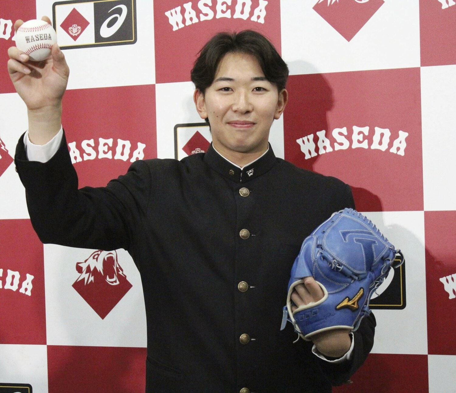 今年のドラフトで楽天2位指名を受けた伊藤樹(早稲田大)。4年前、仙台育英時代はプロ志望届を出さなかった ©Sankei Shimbun