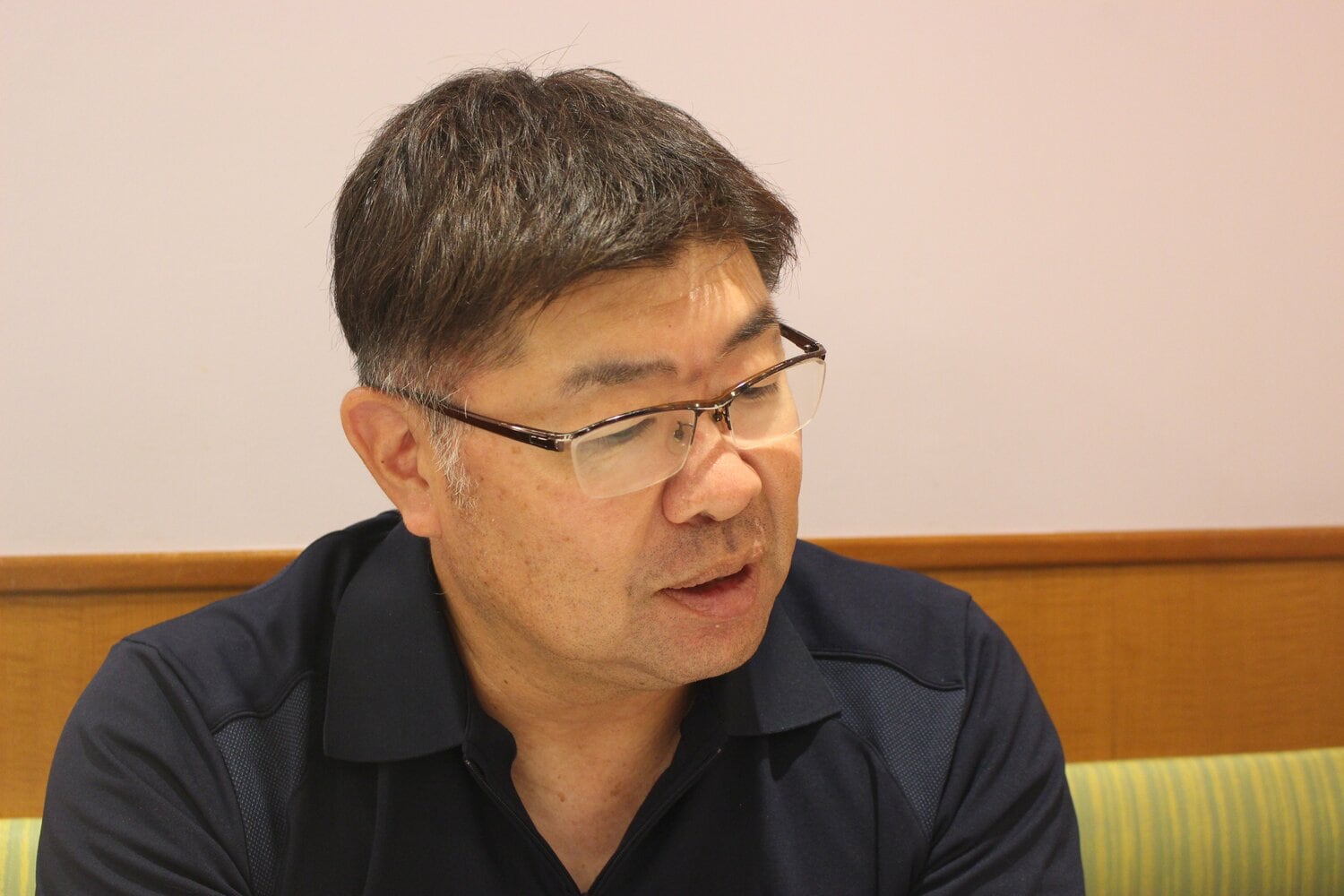 インタビューに応じる森尾和貴 ©Number Web