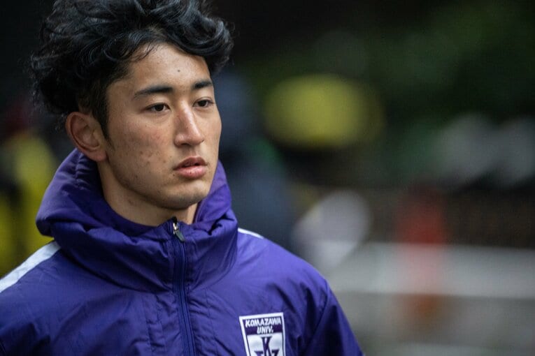 1年時から箱根駅伝で1区に抜擢された白鳥。チームは総合優勝も、個人は区間15位と不完全燃焼だった　©Nanae Suzuki