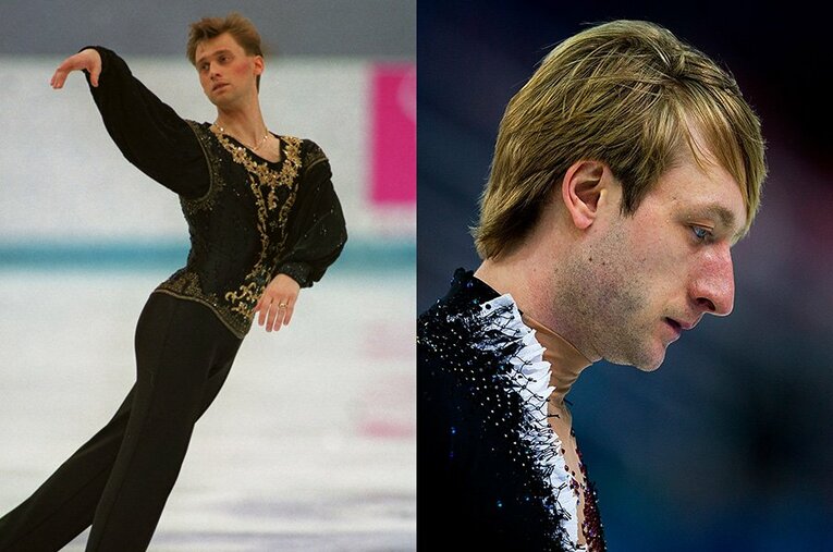 ウクライナ出身でアルベールビル五輪金メダリストのヴィクトール・ペトレンコと、プーチン支持者としても知られるプルシェンコ ／ photograph by Getty Images