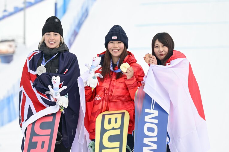 スロープスタイルはビッグエア金メダルの村瀬心椛も銅メダル　©Nanae Suzuki / JMPA