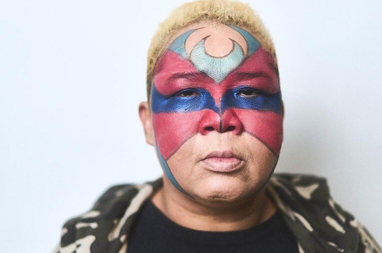 手術を経て、大怪我からの復帰を果たすアジャコング ／ photograph by Yuki Suenaga