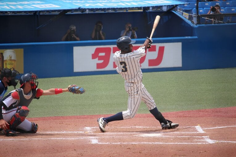 攻守に存在感を残した上武大・ブライト健太。都立高出身という肩書きも注目を集めている　©Yu Takagi