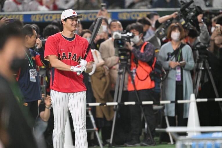 大谷のフリー打撃　©Naoya Sanuki