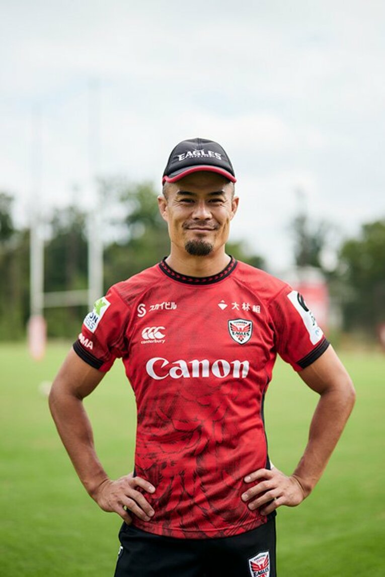 現在はキヤノンイーグルスでプレーする田村優　©Yuki Suenaga